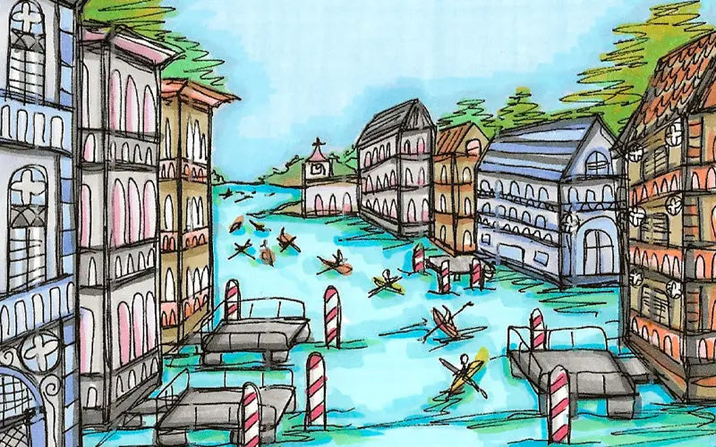 Travel Journal: Coloring the Venetian Grand Canal