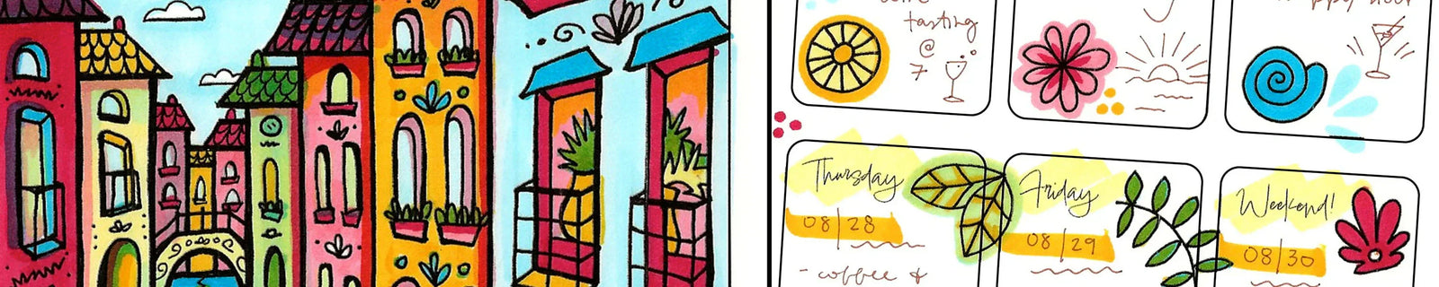 Travel Journal: Coloring Weekly Insert 1