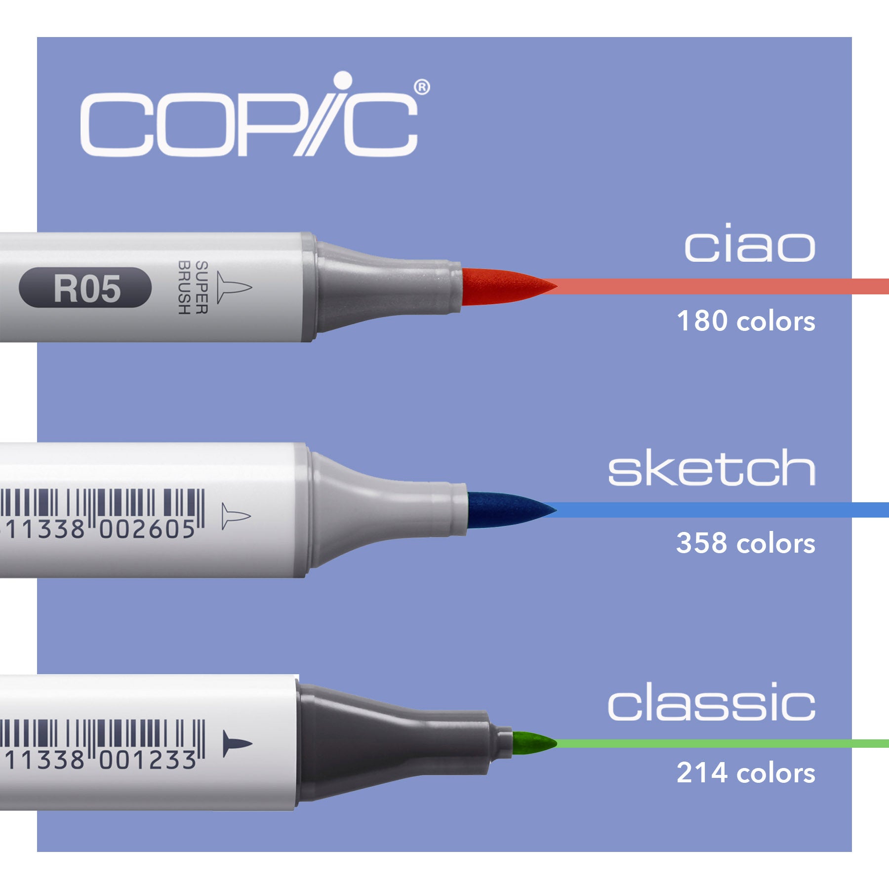 Copic Marker Types: Ciao, Sketch and Classic
