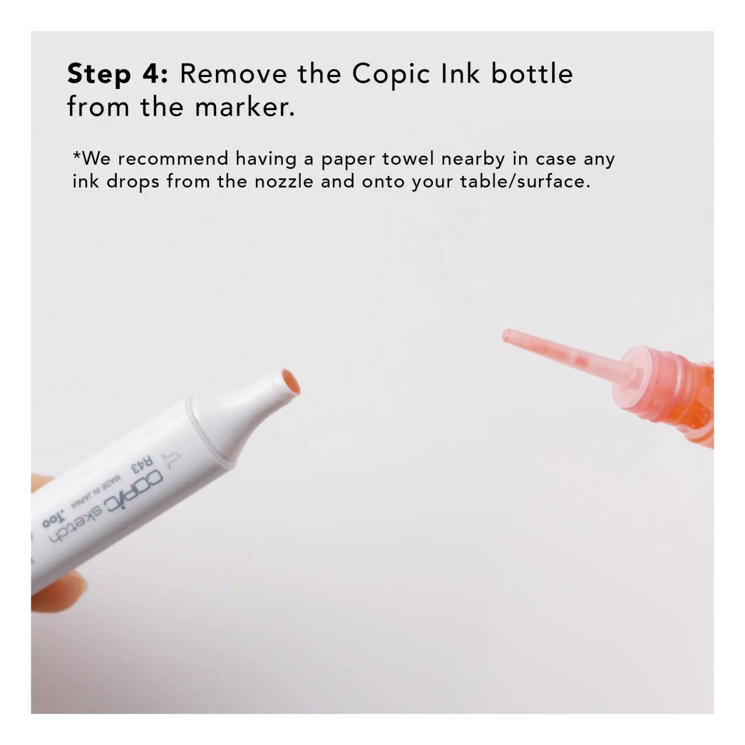 Step 4: Remove the Copic Ink bottle from the marker