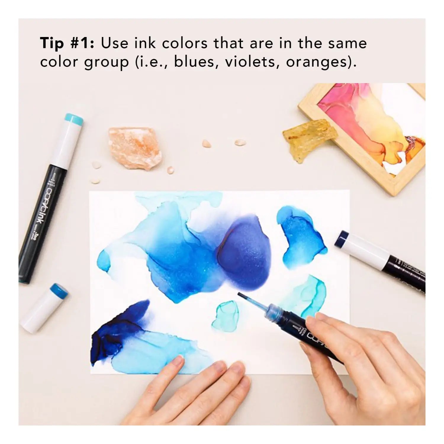 Tip no. 1: Use ink colors that are in the same color group.