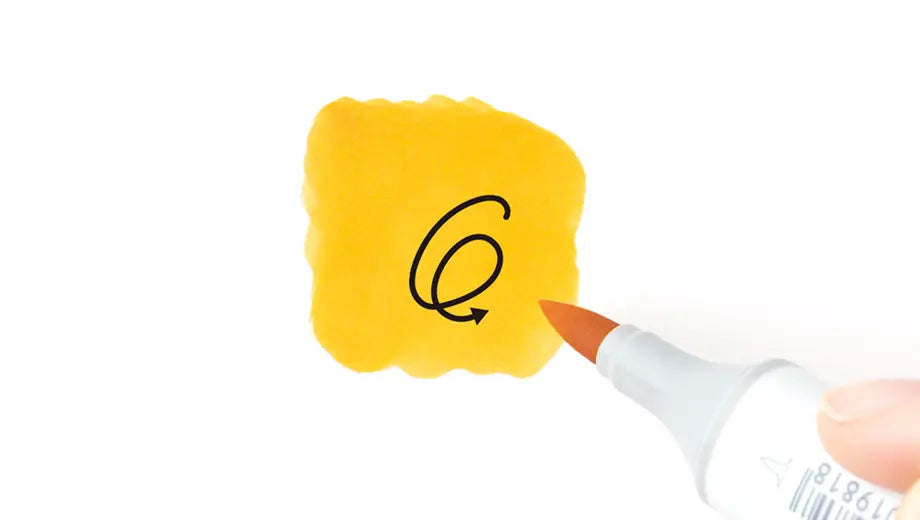 Copic Sketch marker colors in a circular motion