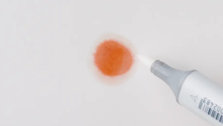 Apply Copic Colorless Blender to color swatch