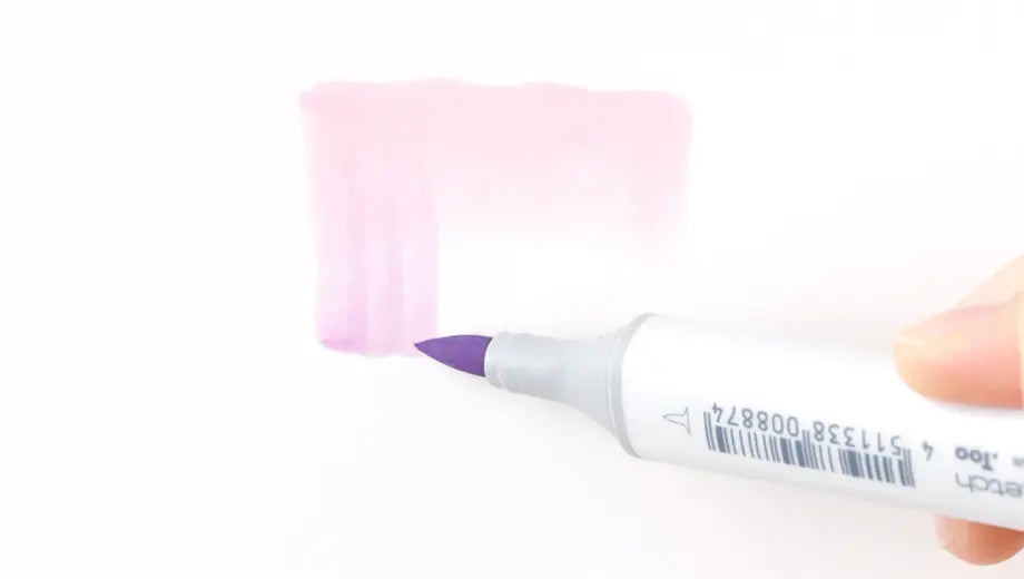 Super Brush Nib colors BV000 by lifting pen up at the end of the stroke