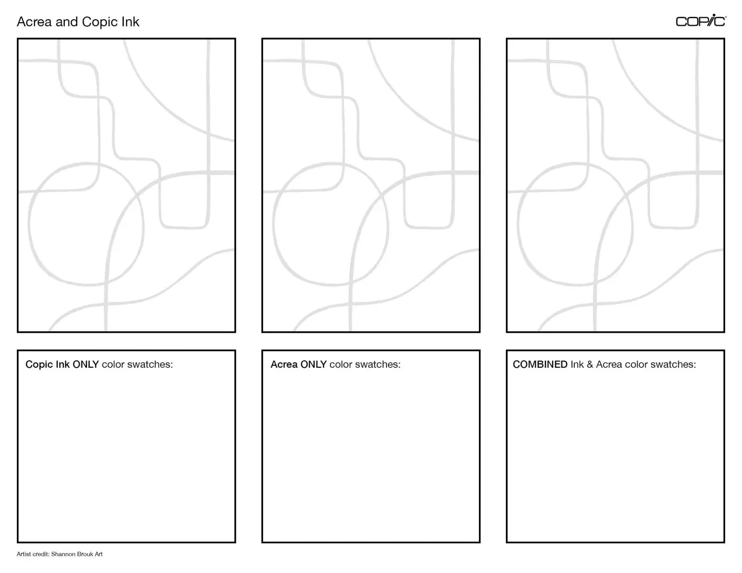 Copic Acrea with Copic Ink