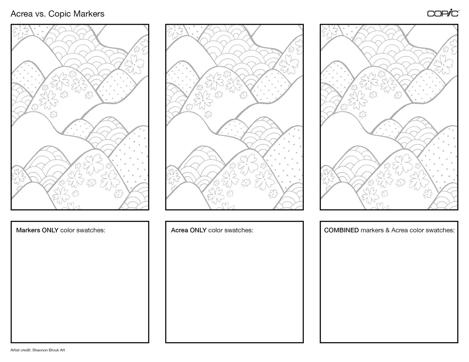 Copic Acrea with Copic Markers