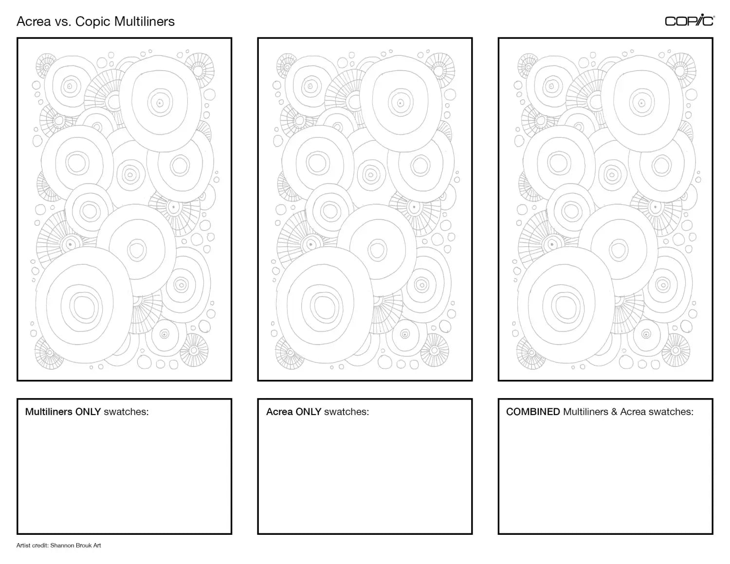 Copic Acrea with Multiliners