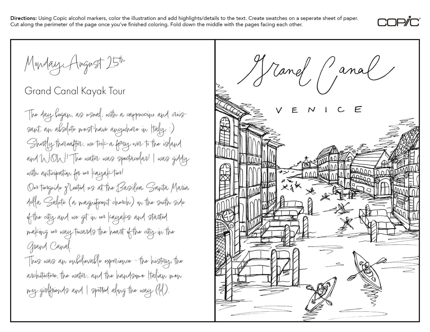 Travel Journal: Coloring the Venetian Grand Canal