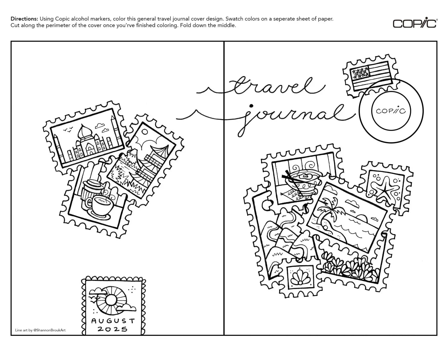Travel Journal: Coloring the General Cover