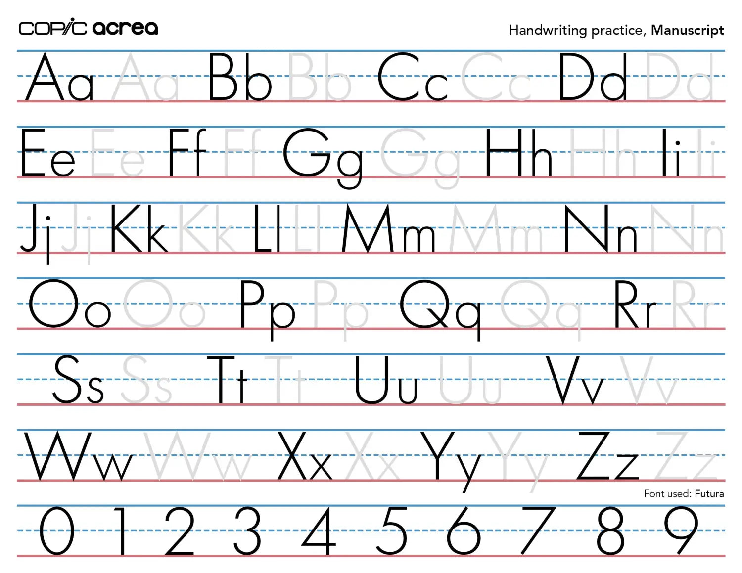 Writing with Acrea Manuscript Letters