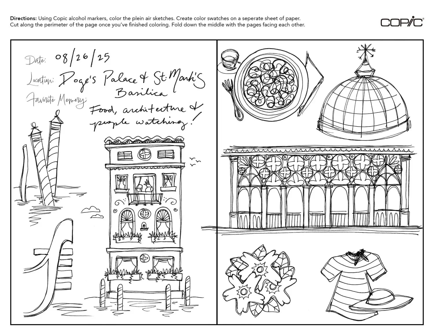 Travel Journal: Coloring Plein Air Sketches