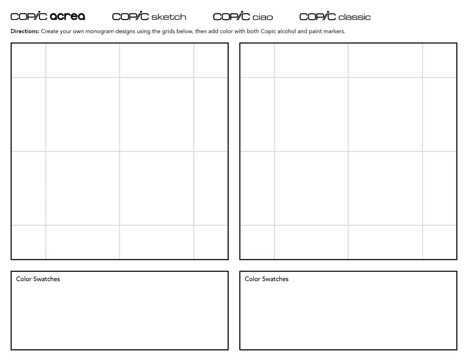 Designing a Monogram with Copic Acrea