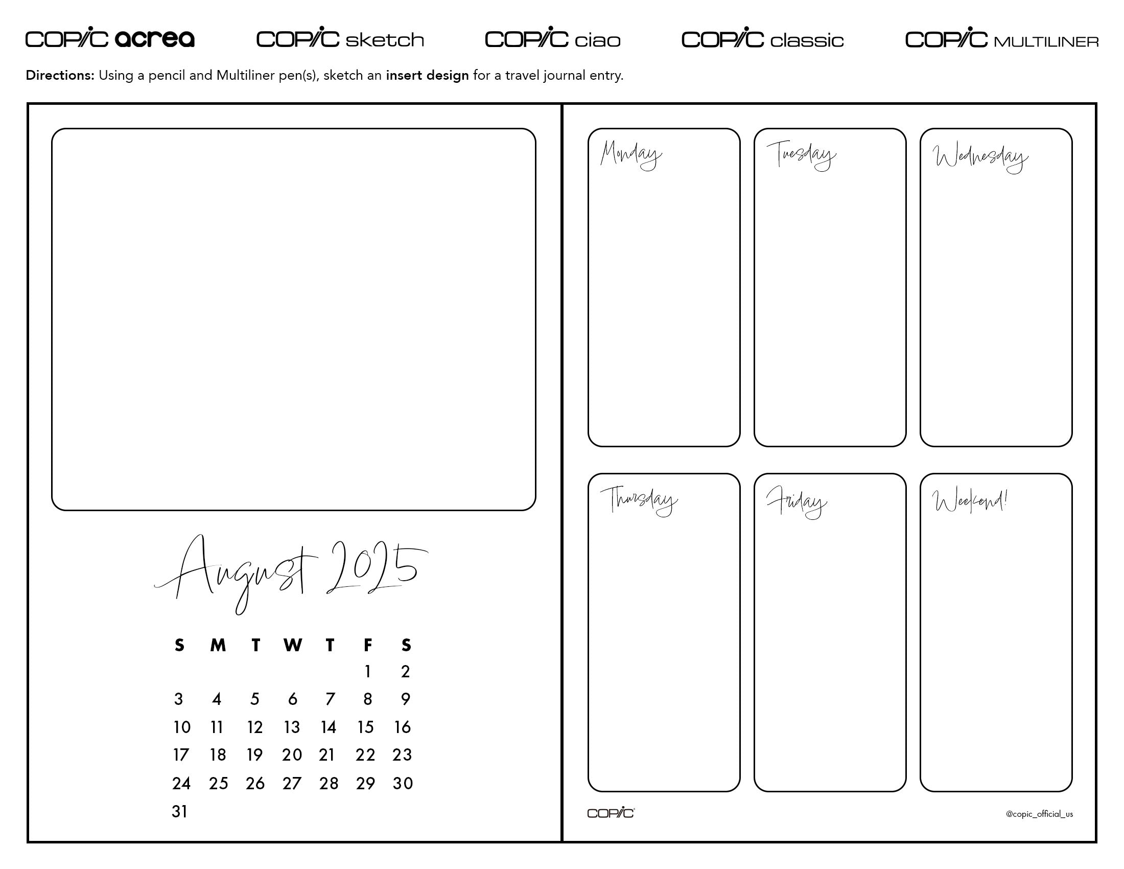 Travel Journal: Designing Weekly Inserts