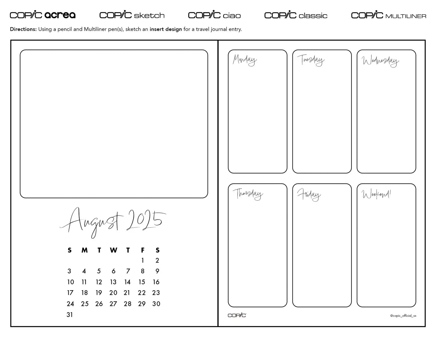 Travel Journal: Designing Weekly Inserts