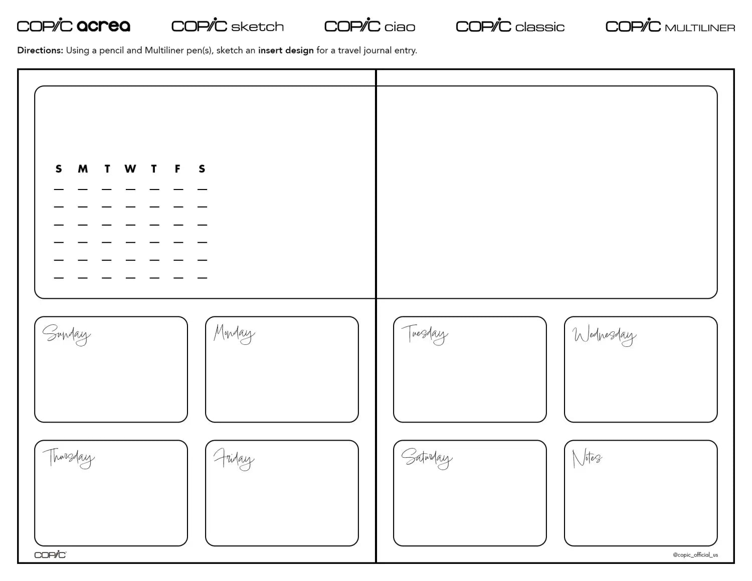 Travel Journal: Designing Weekly Inserts