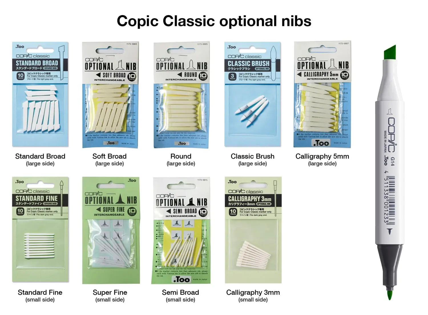 Copic Classic optional nibs