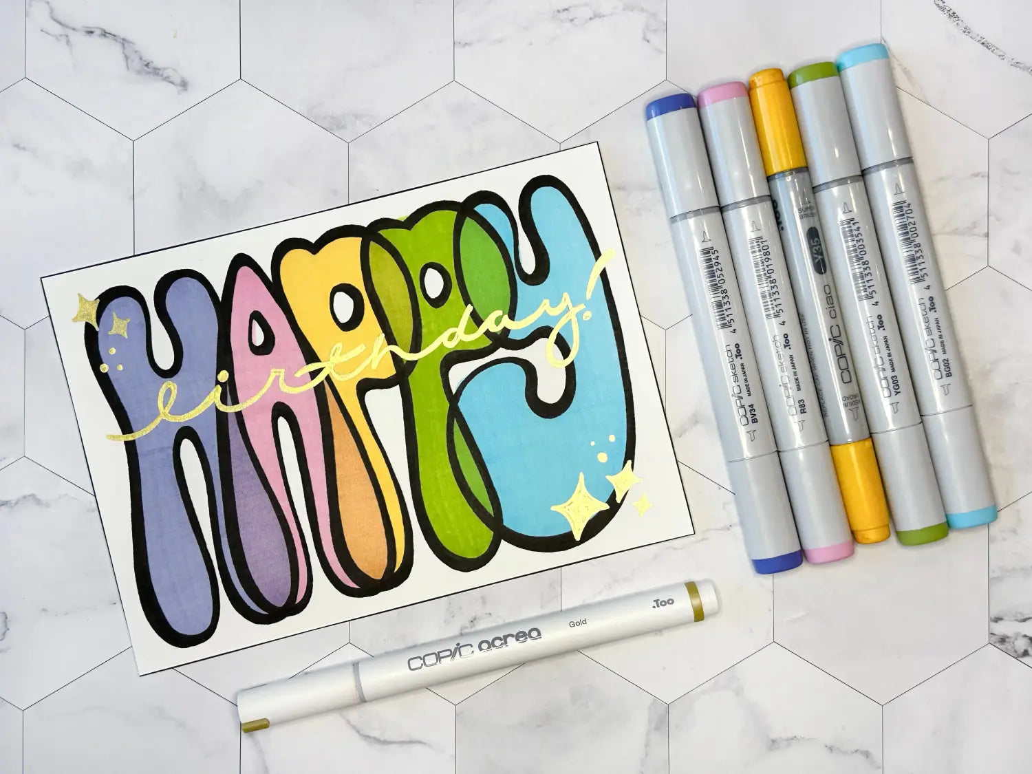 Cardmaking with Acrea & Alcohol Markers