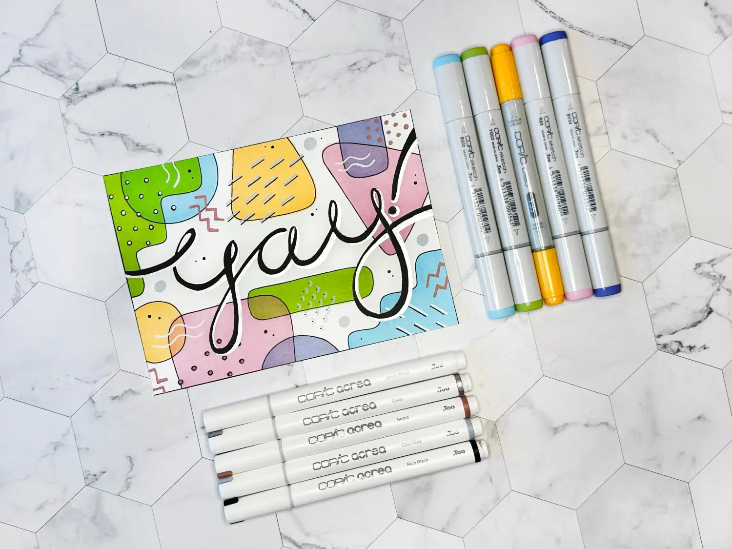 Cardmaking with Acrea & Alcohol Markers