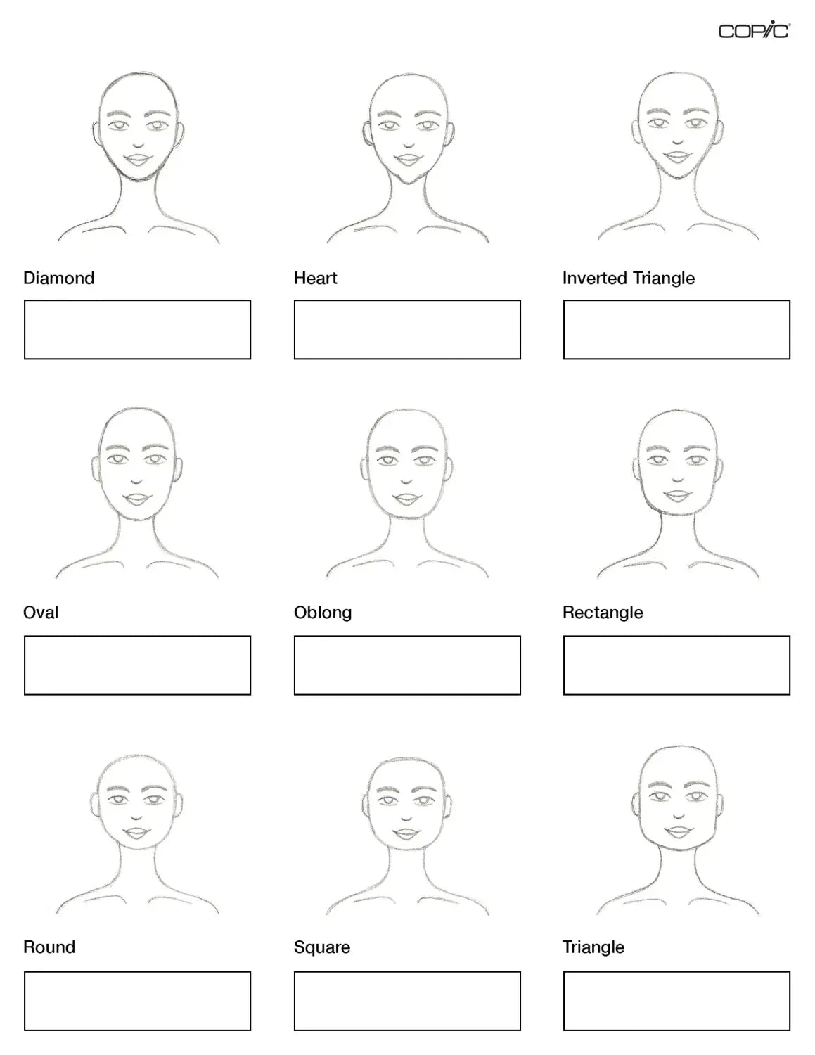 Face shapes template