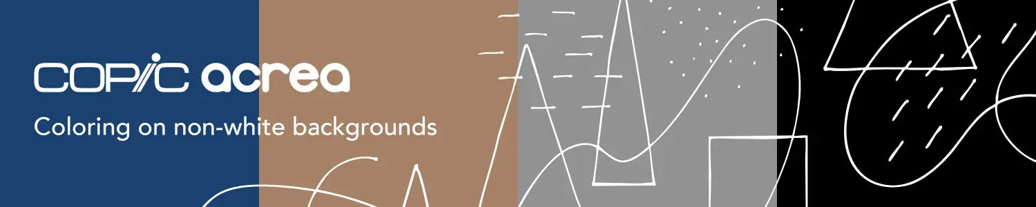 Copic acrea on Colored Backgrounds