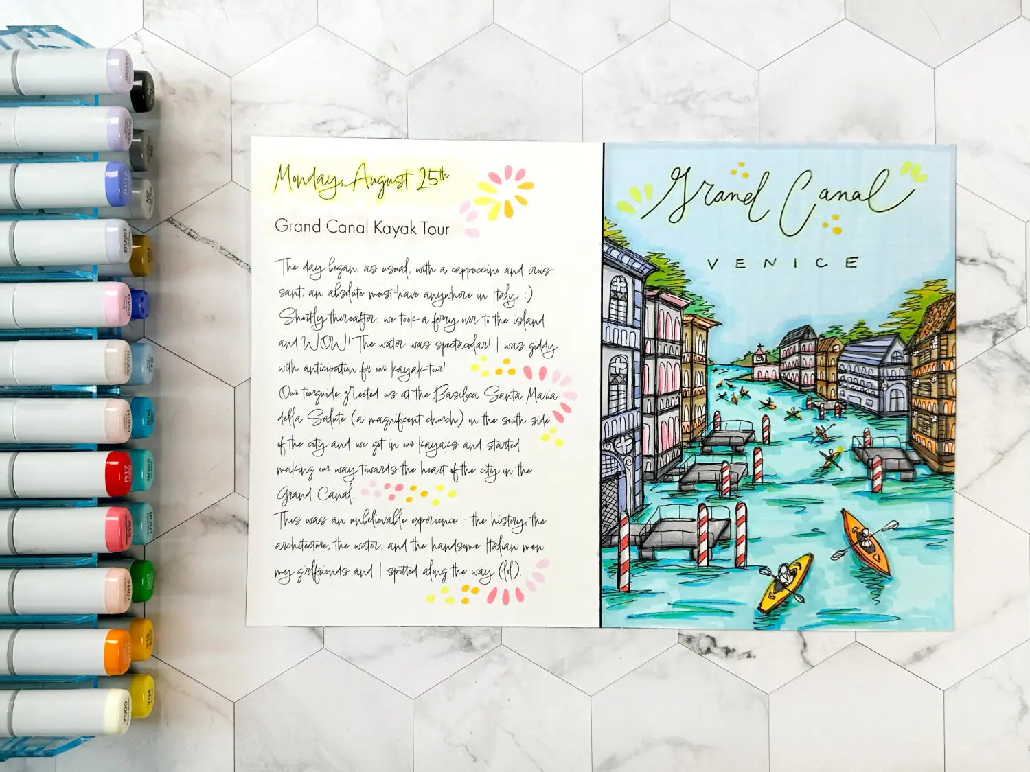 Travel Journal: Coloring the Venetian Grand Canal