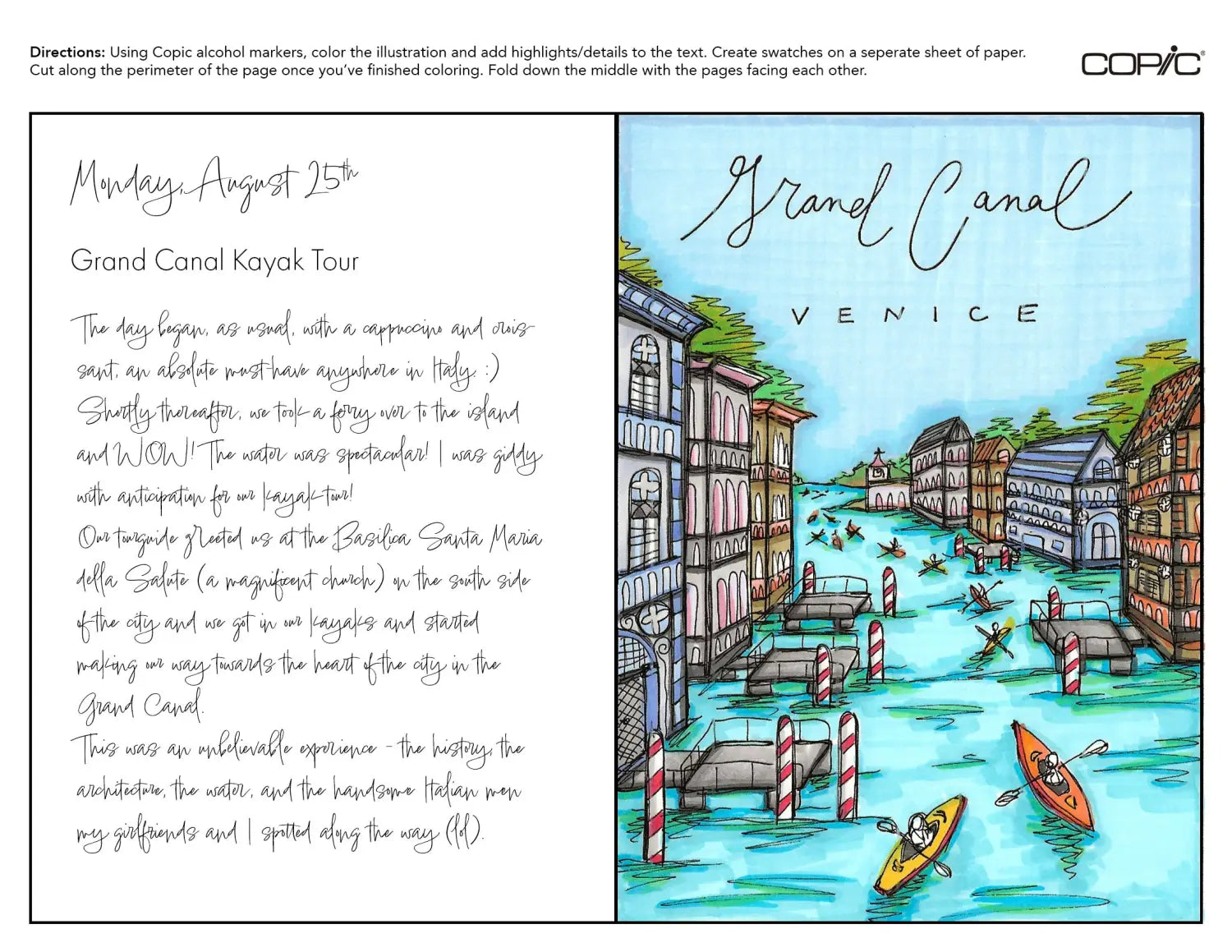 Travel Journal: Coloring the Venetian Grand Canal