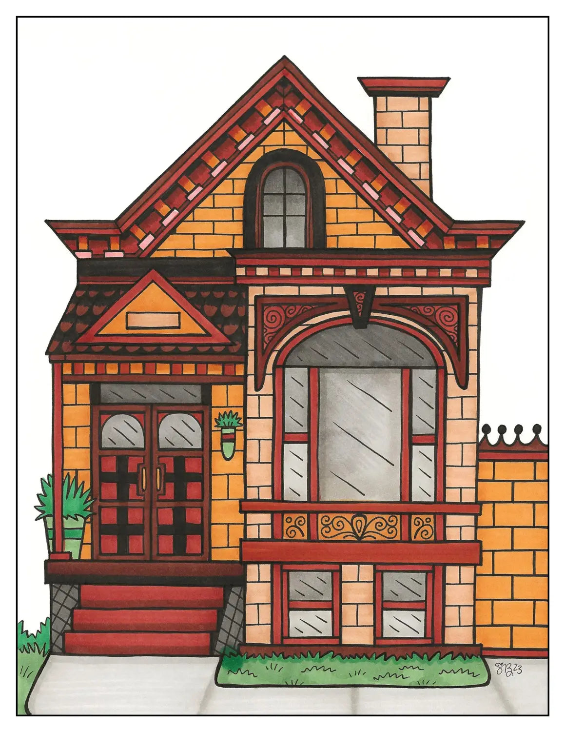 Textures Color a House