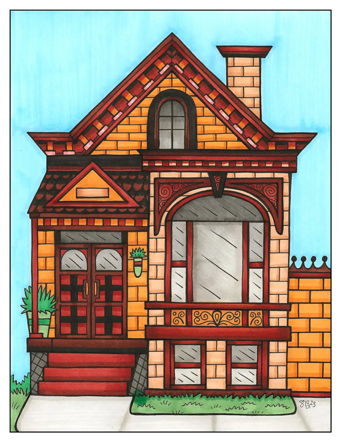 Textures Color a House