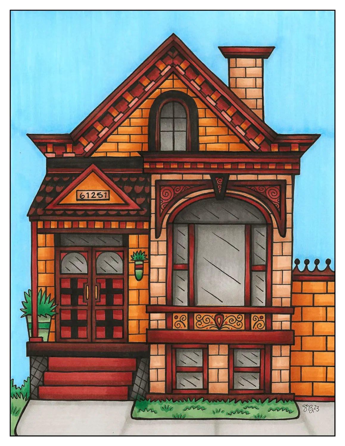 Textures Color a House