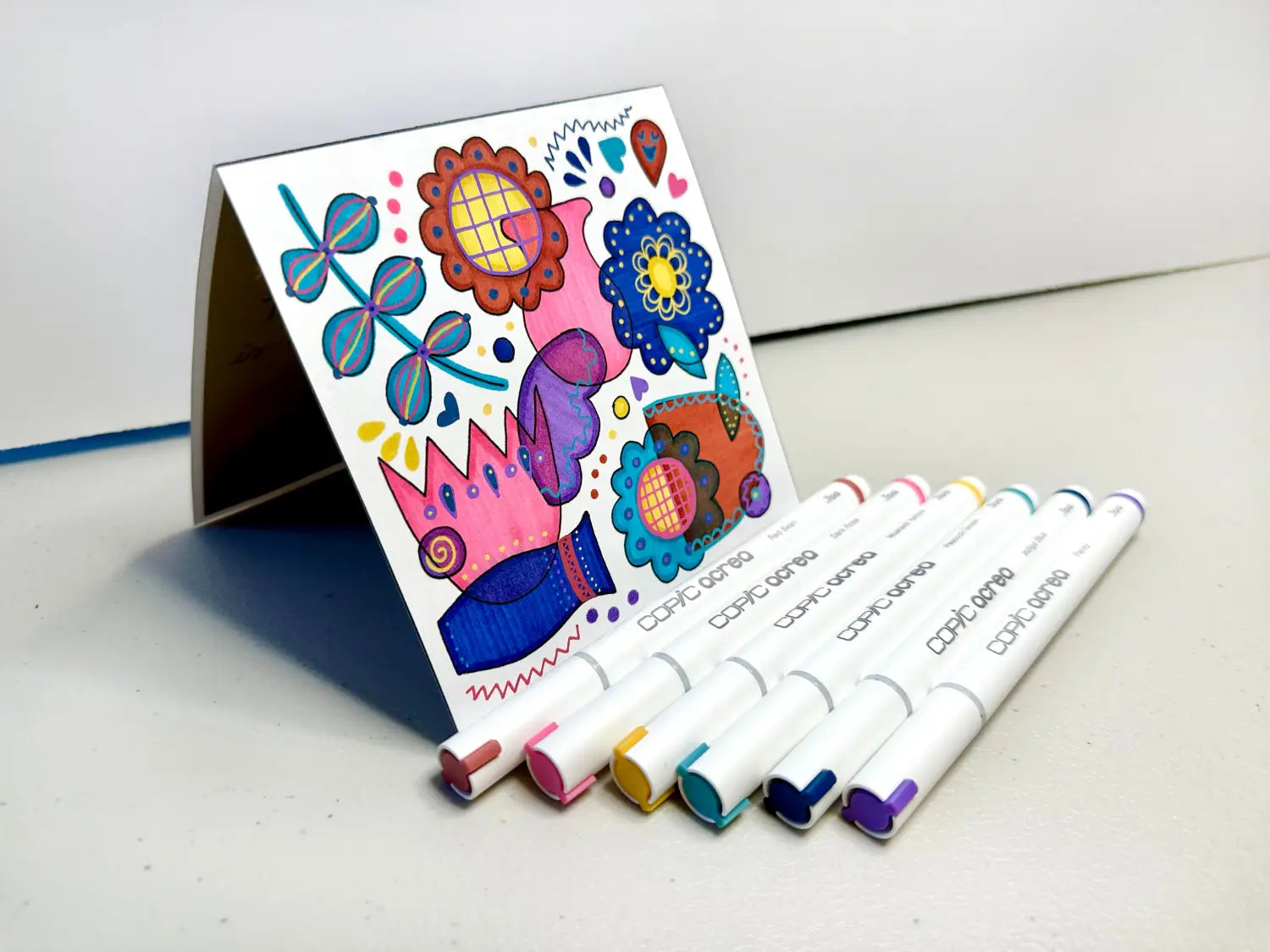 Using Acrea and Copic Markers Together