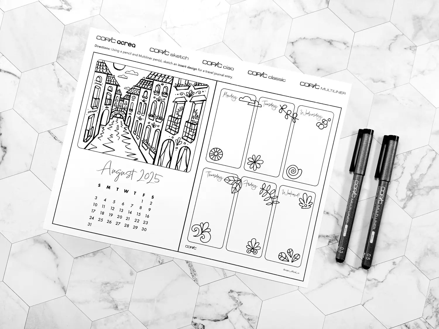 Travel Journal: Designing Weekly Inserts