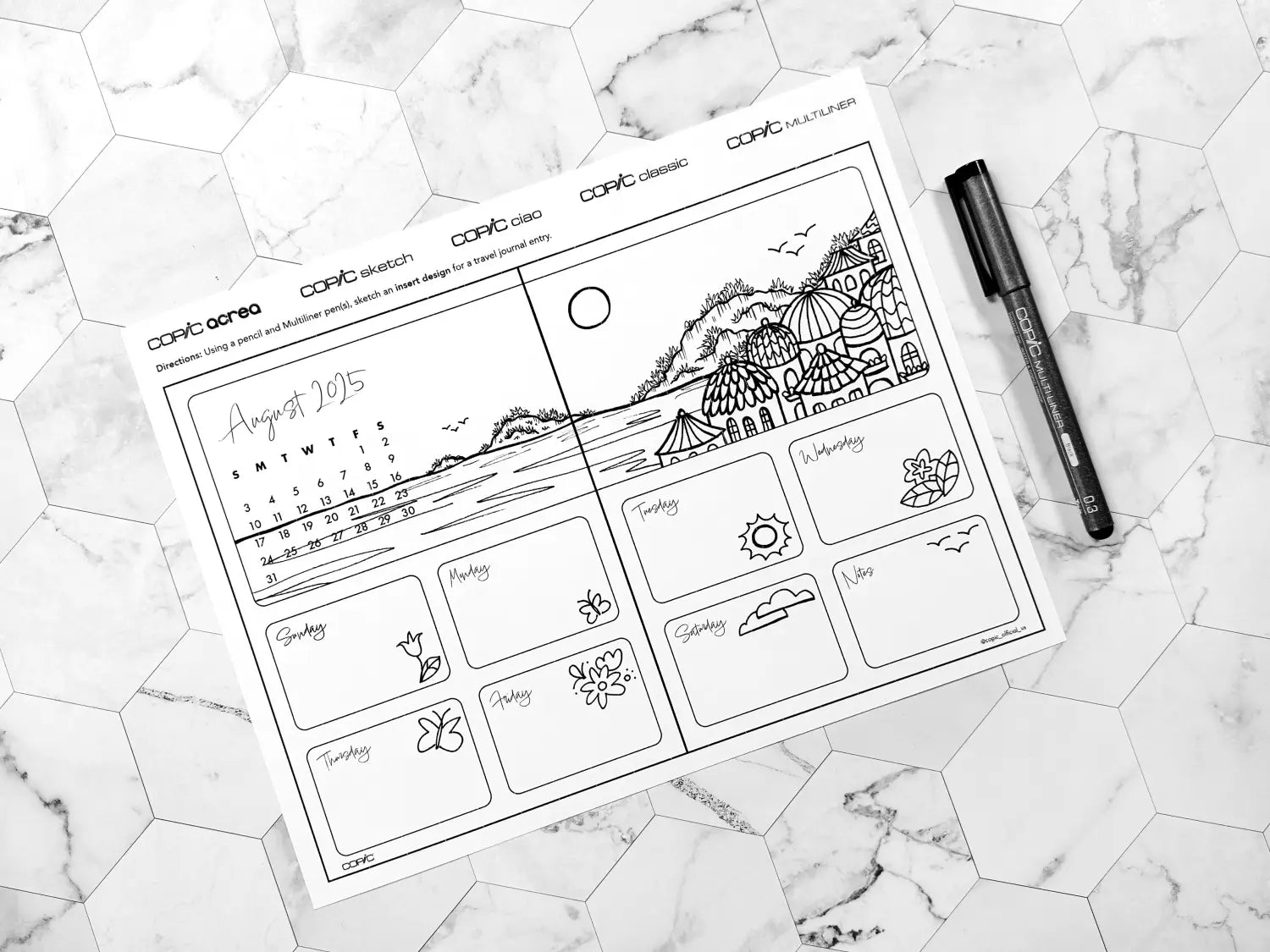 Travel Journal: Designing Weekly Inserts