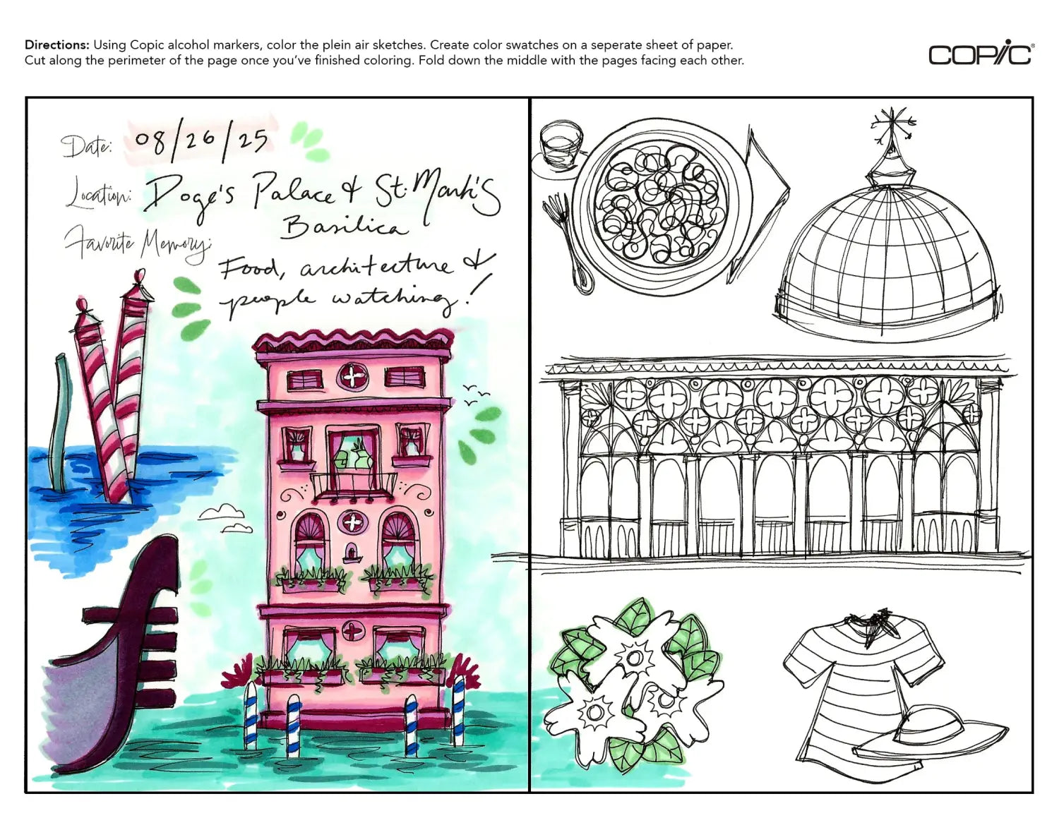 Travel Journal: Coloring Plein Air Sketches