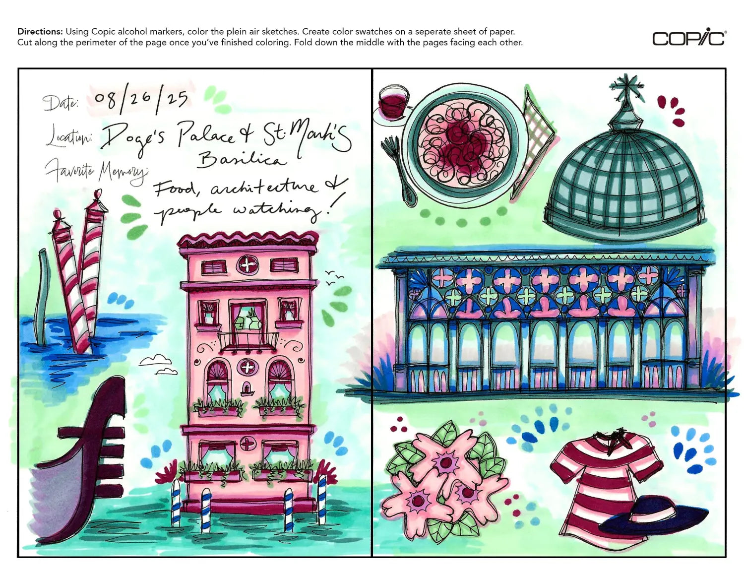 Travel Journal: Coloring Plein Air Sketches