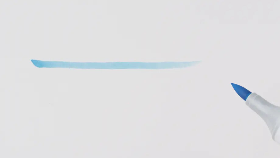 Copic Super Brush Nib slanted draws a line