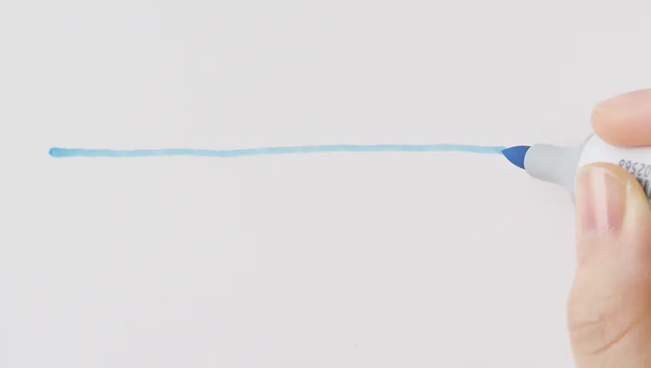 Copic Super Brush Nib drawing with the side of nib