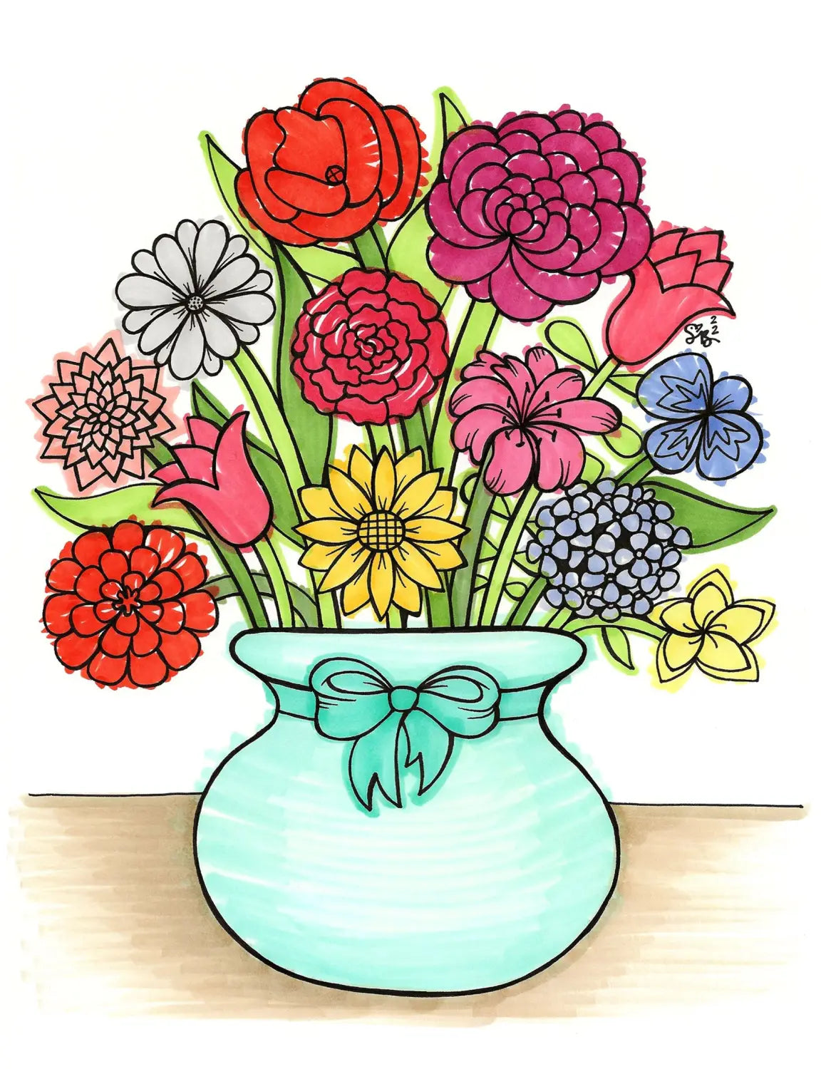 Nature Doodle Flowers