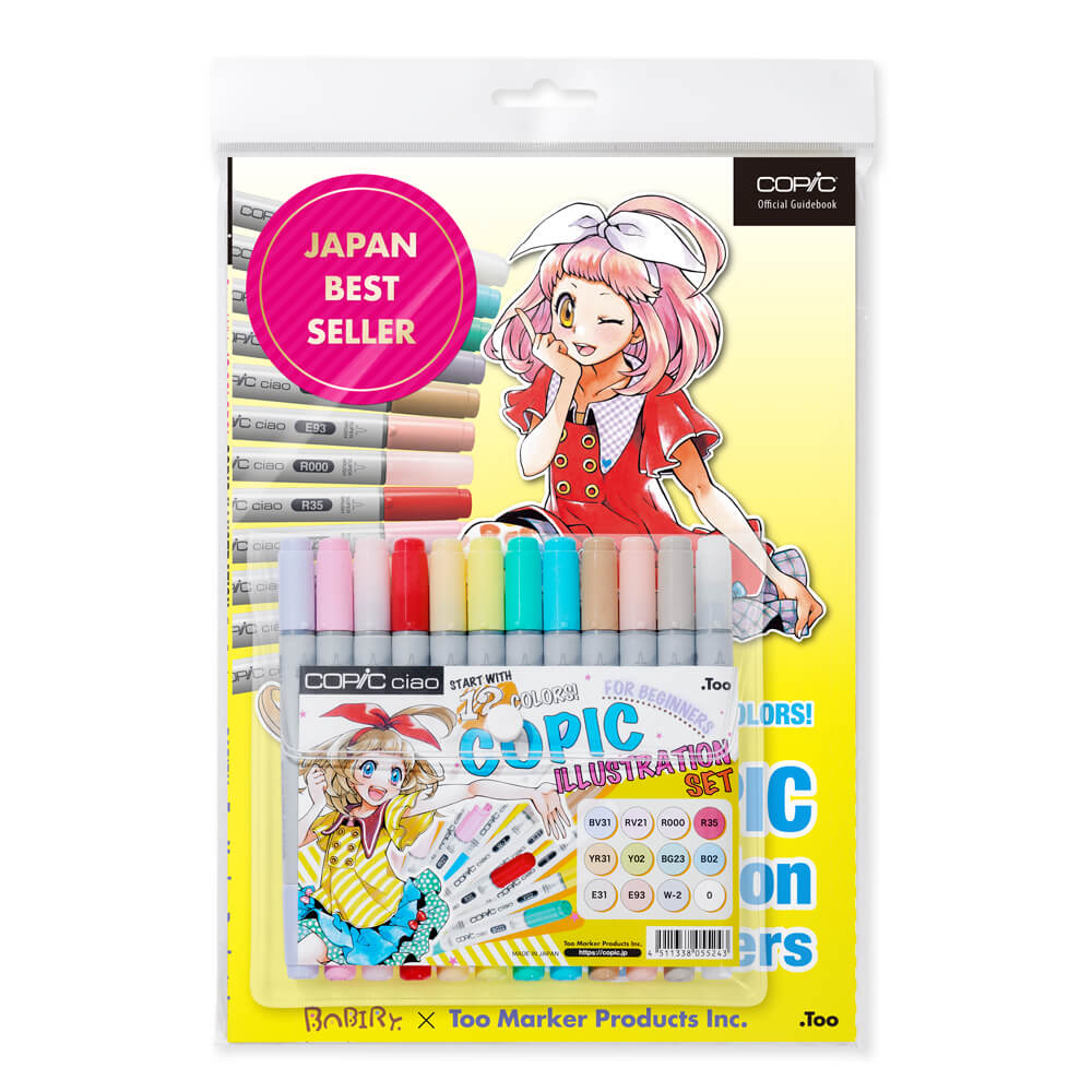Copic Ciao Illustration Book Bundle, 12 markers - product photograph