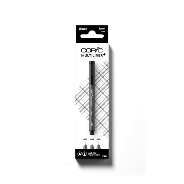 COPIC® Multiliner+: Black 3PC 0.03mm Set