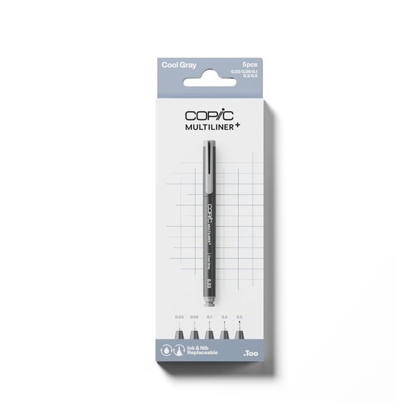 COPIC® Multiliner+: Cool Gray 5PC Set