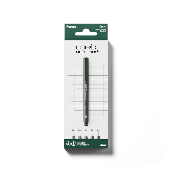 COPIC® Multiliner+: Forest 5PC Set