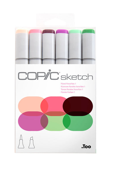 COPIC® Sketch Floral Favorites One 6PC Set | COPIC® Markers