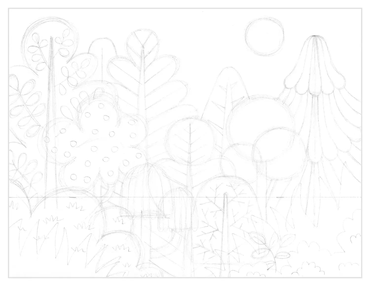 TREES drawing a forest