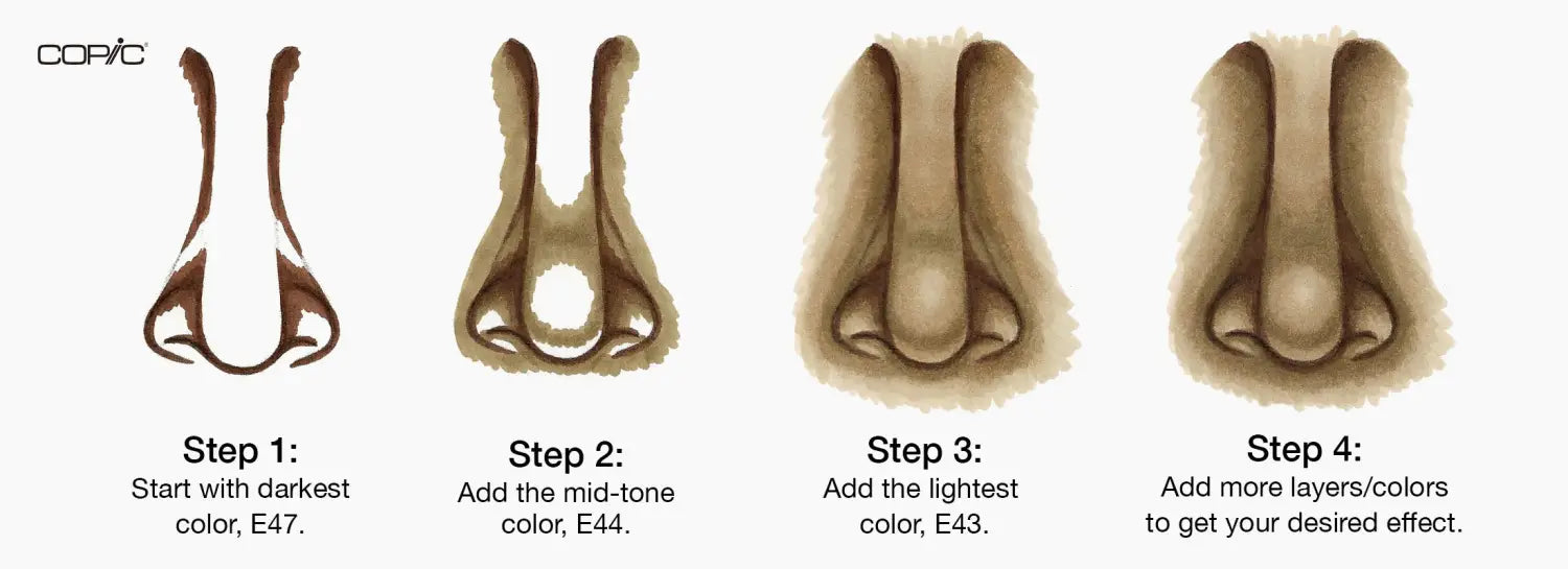 front nose steps 1-4, E4_s