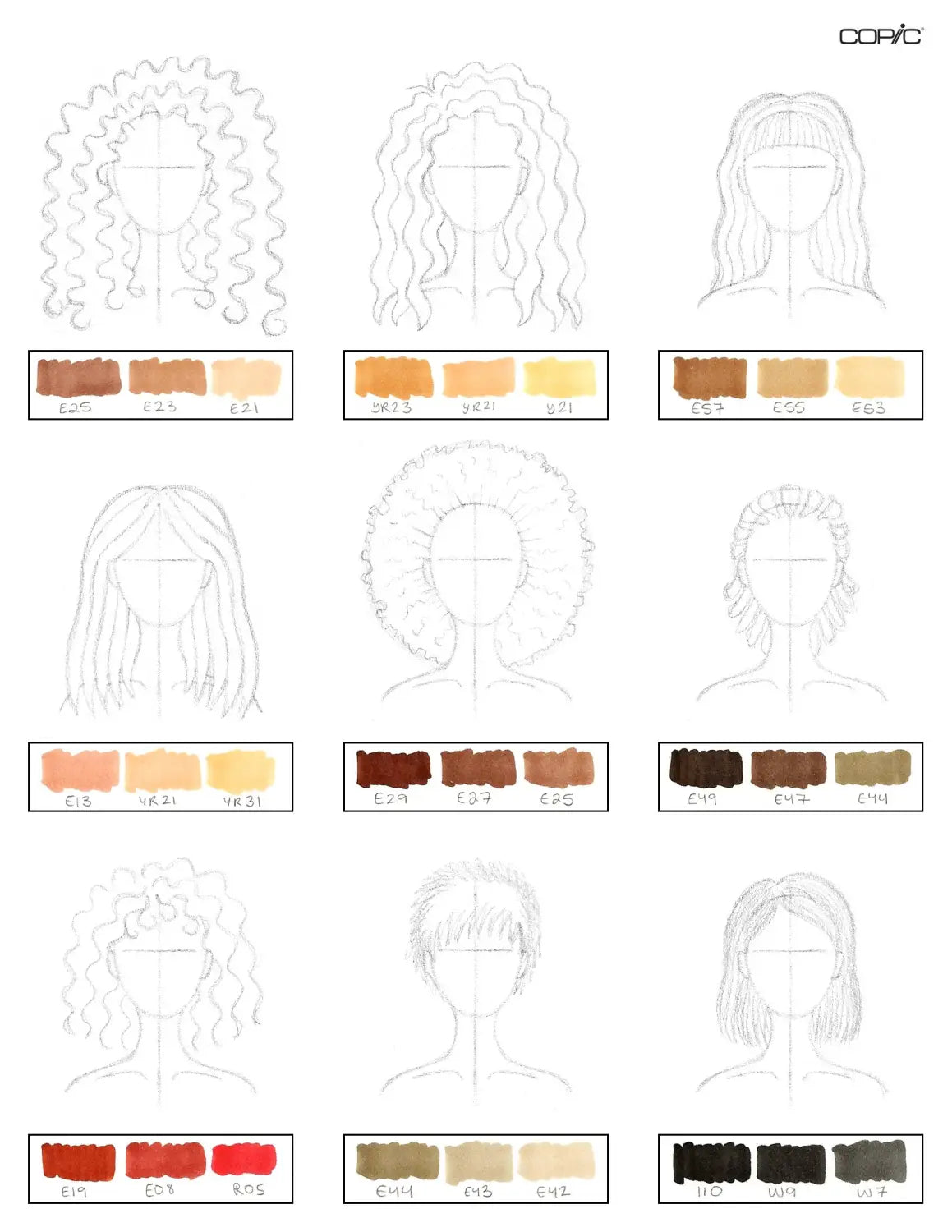 hair step 1, swatches