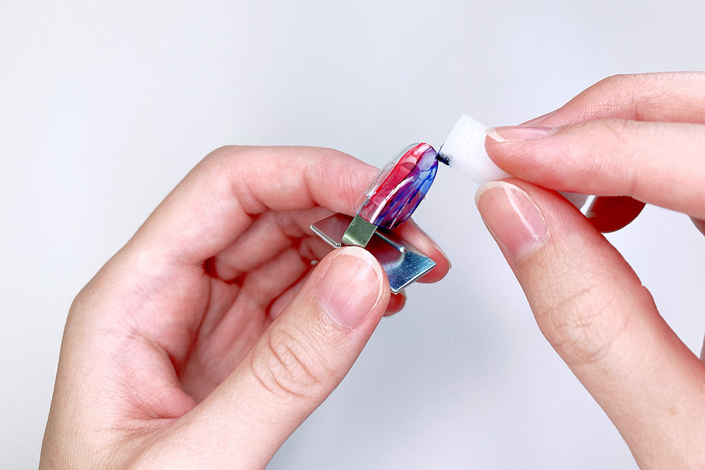 Watercolor look nail art Step 2