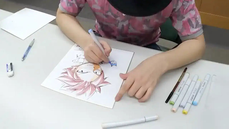 Manga artist Hiro Mashimo pushes the boundaries of marker art with bold compositions and a futuristic flair