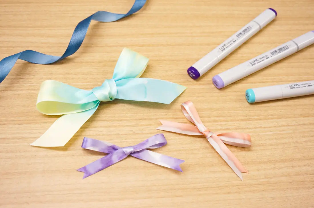How to dye ribbons using Copic
