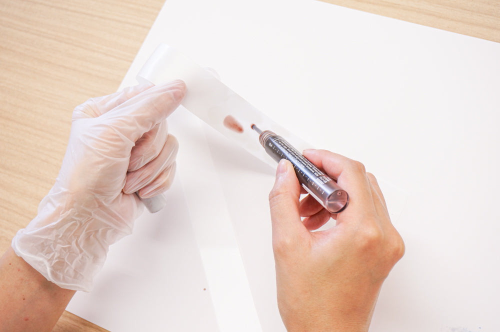 How to dye ribbons with Copic Ink - Step 3