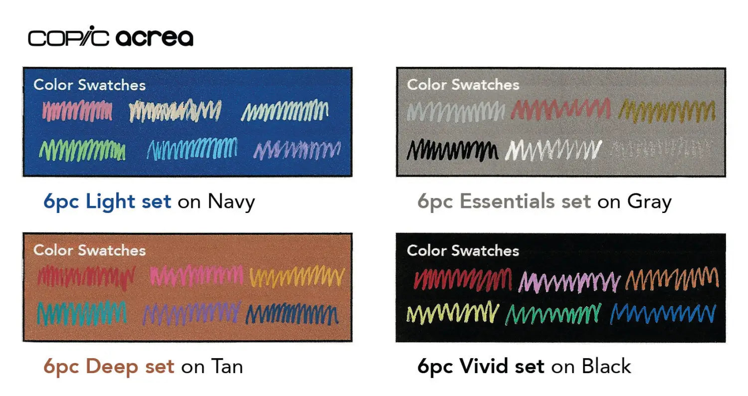 Copic acrea on Colored Backgrounds